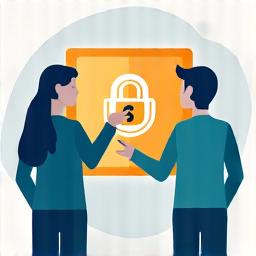 Illustration d'une équipe recevant une formation sur la cybersécurité avec des écrans et des schémas.